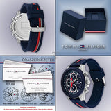 Tommy Hilfiger Clark Chronograph Blue Dial Black Leather Strap Watch For Men - 1792083 Buy Now By Tommy Hilfiger