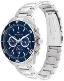 Tommy Hilfiger Jordan Chronograph Blue Dial Silver Steel Strap Watch For Men - 1792094 Buy Now By Tommy Hilfiger