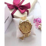 Michael Kors Slim Runway Gold Dial Two Tone Gold Strap Watch for Women - MK4285 Buy Now By Michael Kors