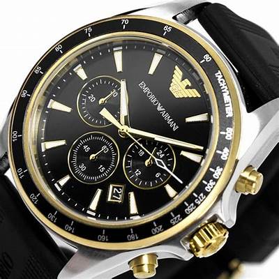 Emporio Armani Sigma Chronograph lack Dial Black Rubber Strap Watch For Men - AR80003 Buy Now By Emporio Armani