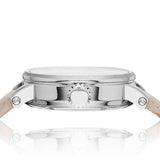 Fossil Boyfriend Automatic Skeleton Silver Dial White Leather Strap Watch for Women - ME3069 Buy Now By Fossil