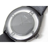 Marc Jacobs Tether Transparent Black Dial Black Leather Strap Watch for Women - MBM1379 Buy Now By Marc Jacobs