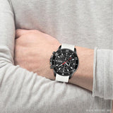 Hugo Boss Admiral Chronograph Black Dial White Rubber Strap Watch for Men - 1513966 Buy Now By Hugo Boss