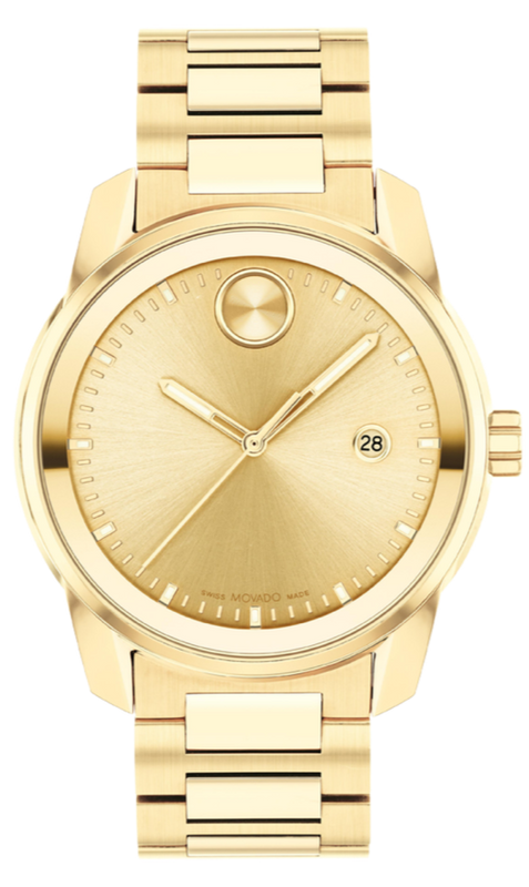 Movado Bold Verso Gold Dial Gold Steel Strap Watch for Men - 3600861 Buy Now By Movado