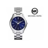Michael Kors Slim Runway Quartz Blue Dial Silver Steel Strap Watch For Women - MK3379 Buy Now By Michael Kors