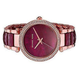 Michael Kors Parker Maroon Dial Two Tone Steel Strap Watch for Women - MK6412 Buy Now By Michael Kors