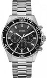 Guess Chaser Chronograph Black Dial Silver Steel Strap Watch for Men - W0170G1 Buy Now By Guess