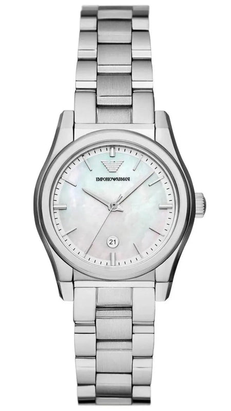 Emporio Armani Federica Mother of Pearl Dial Silver Steel Strap Watch For Women - AR11557 Buy Now By Emporio Armani