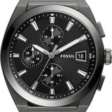 Fossil Everett Chronograph Grey Dial Brown Leather Strap Watch for Men - FS5799 Buy Now By Fossil