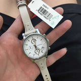 Fossil Boyfriend White Dial Beige Leather Strap Watch for Women - ES3811 Buy Now By Fossil