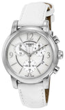 Tissot Dressport Chronograph Mother of Pearl Dial White Leather Strap Watch for Women - T050.217.17.117.00 Buy Now By Tissot