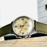 Tissot T Sport Chrono XL Beige Dial Green Nylon Strap Watch for Men - T116.617.37.267.00 Buy Now By Tissot