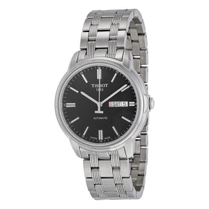 Tissot Automatics III Black Dial Silver Steel Strap Watch For Men - T065.430.11.051.00 Buy Now By Tissot
