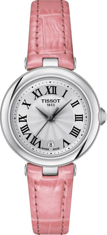Tissot Bellissima Small Lady Silver Dial Pink Leather Strap Watch For Women - T126.010.16.013.01 Buy Now By Tissot
