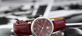 Tissot Carson Premium Lady Maroon Dial Maroon Leather Strap Watch For Women - T122.210.16.373.00 Buy Now By Tissot
