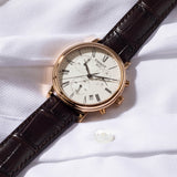 Tissot Carson Premium Chronograph Silver Dial Brown Leather Strap Watch For Men - T122.417.36.033.00 Buy Now By Tissot