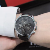 Tissot T Classic Chemin Des Tourelles Chronograph Black Dial Black Leather Strap Watch For Men - T099.427.16.058.00 Buy Now By Tissot