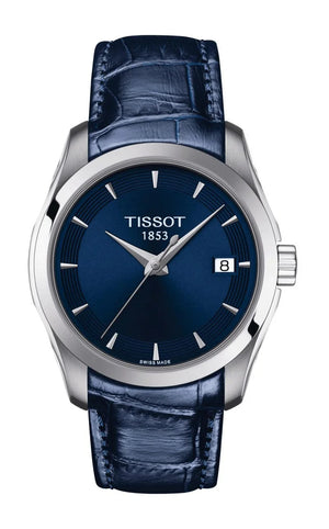 Tissot Couturier Lady Blue Dial Blue Leather Strap Watch for Women - T035.210.16.041.00 Buy Now By Tissot