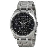 Tissot Couturier Chronograph Black Dial Silver Steel Strap Watch For Men - T035.617.11.051.00 Buy Now By Tissot