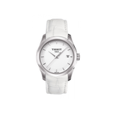 Tissot Couturier Lady Silver Dial White Leather Strap Watch For Women - T035.210.16.011.00 Buy Now By Tissot
