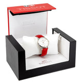 Tissot Chemin Des Tourelles Powermatic 80 Mother of Pearl White Dial Red Leather Strap Watch For Women - T099.207.16.118.00 Buy Now By Tissot