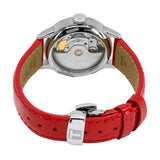 Tissot Chemin Des Tourelles Powermatic 80 Mother of Pearl White Dial Red Leather Strap Watch For Women - T099.207.16.118.00 Buy Now By Tissot