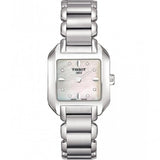 Tissot T Wave Diamonds Mother of Pearl Dial Silver Steel Strap Watch for Women - T02.1.285.74 Buy Now By Tissot