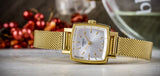 Tissot Lovely Square Silver Dial Gold Mesh Bracelet Watch For Women - T058.109.33.031.00 Buy Now By Tissot