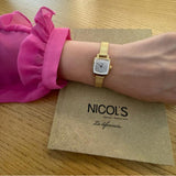 Tissot Lovely Square Silver Dial Gold Mesh Bracelet Watch For Women - T058.109.33.031.00 Buy Now By Tissot