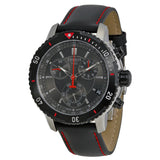Tissot T Sport PRS 200 Chronograph Grey Dial Black Leather Strap Watch For Men - T067.417.26.051.00 Buy Now By Tissot