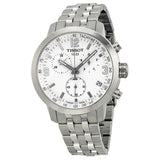 Tissot PRC 200 Chronograph White Dial Silver Steel Strap Watch For Men - T055.417.11.017.00 Buy Now By Tissot