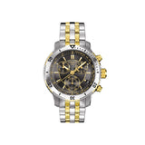 Tissot T Sport PRS 200 Chronograph Black Dial Two Tone Steel Strap Watch For Men - T067.417.22.051.00 Buy Now By Tissot