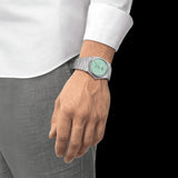 Tissot PRX Quartz Light Green Dial Silver Steel Strap Watch for Men - T137.410.11.091.01 Buy Now By Tissot