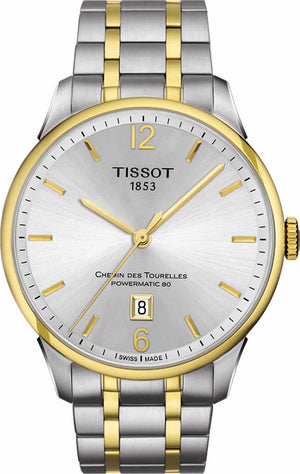 Tissot Chemin Des Tourelles Powermatic 80 Lady Silver Dial Two Tone Steel Strap Watch For Women - T099.207.22.037.00 Buy Now By Tissot