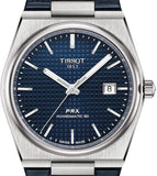 Tissot PRX Powermatic 80 Blue Dial Blue Leather Strap Watch for Men - T137.407.16.041.00 Buy Now By Tissot