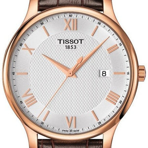 Tissot T Classic Tradition Silver Dial Brown Leather Strap Watch For Men - T063.610.36.038.00 Buy Now By Tissot