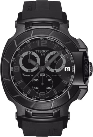 Tissot T Race Chronograph Black Dial Black Rubber Strap Watch for Men - T048.417.37.057.00 Buy Now By Tissot