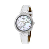 Tissot T Trend Flamingo Valentines Mother of Pearl White Dial White Leather Strap Watch For Women - T094.210.16.111.01 Buy Now By Tissot