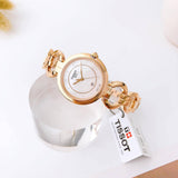 Tissot T Lady Flamingo Mother of Pearl Dial Rose Gold Steel Strap Watch for Women - T094.210.33.116.01 Buy Now By Tissot