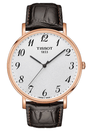 Tissot T Classic Everytime White Dial Black Leather Strap Watch For Men - T109.610.36.032.00 Buy Now By Tissot