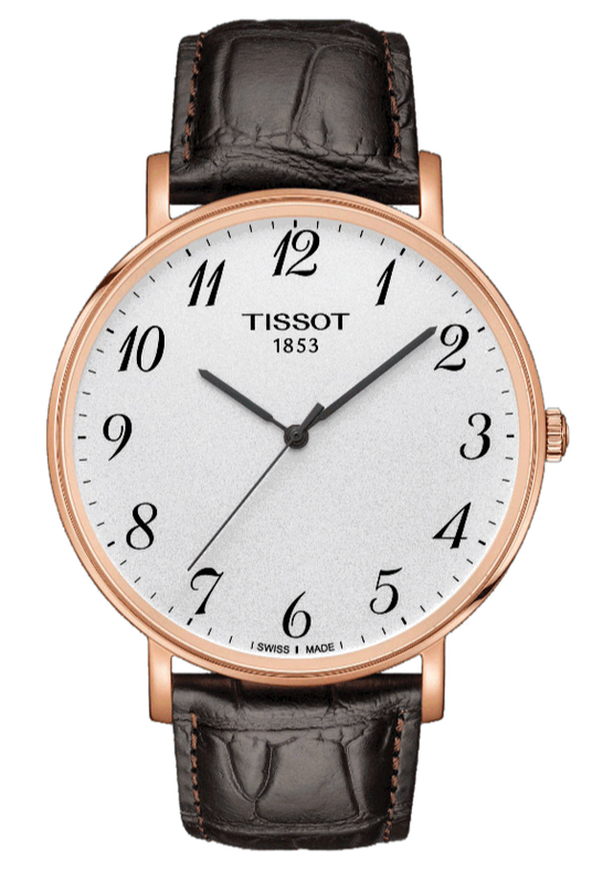 Tissot T Classic Everytime White Dial Black Leather Strap Watch For Men - T109.610.36.032.00 Buy Now By Tissot