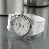 Tissot PRX 40 White Dial White Rubber Strap Watch For Men - T137.410.17.011.00 Buy Now By Tissot
