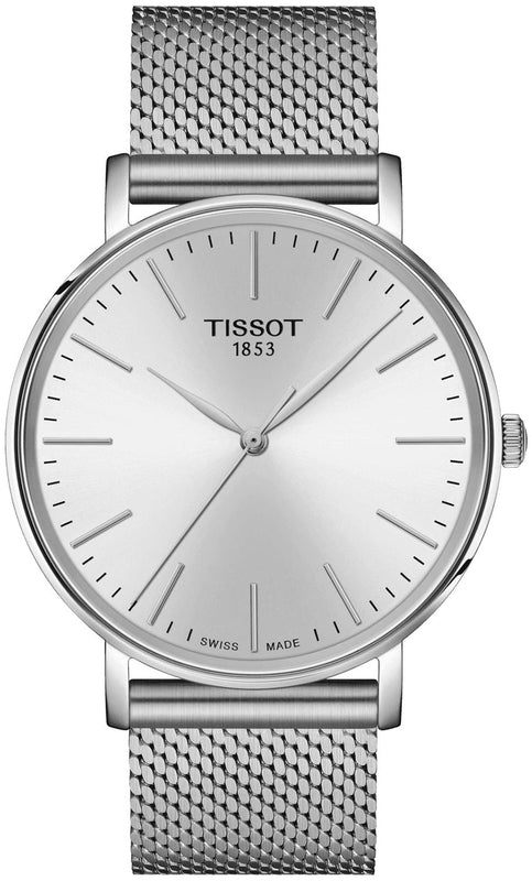 Tissot Everytime Gent Silver Dial Silver Mesh Bracelet Watch for Men - T143.410.11.011.00 Buy Now By Tissot
