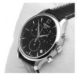 Tissot T Classic Tradition Chronograph Black Dial Black Leather Strap Watch For Men - T063.617.16.057.00 Buy Now By Tissot
