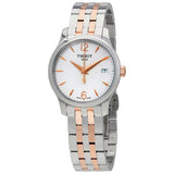Tissot T Classic Tradition Lady White Dial Two Tone Steel Strap Watch For Women - T063.210.22.037.01 Buy Now By Tissot