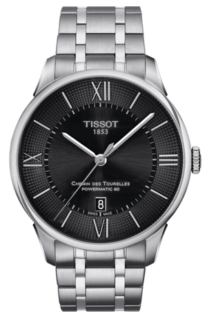 Tissot Chemin Des Tourelles Powermatic 80 Black Dial Silver Steel Strap Watch For Men - T099.407.11.058.00 Buy Now By Tissot