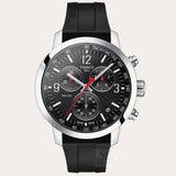 Tissot PRC 200 Chronograph Black Dial Black Rubber Strap Watch for Men - T114.417.17.057.00 Buy Now By Tissot