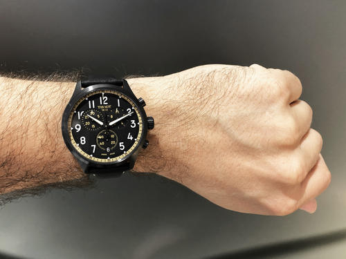 Tissot Chrono XL Vintage Chronograph Black Dial Black Leather Strap Watch For Men - T116.617.36.052.02 Buy Now By Tissot