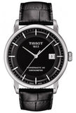 Tissot T Classic Luxury Powermatic 80 Black Dial Black Leather Strap Watch For Men - T086.408.16.051.00 Buy Now By Tissot