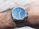 Tissot PR 100 Chronograph Blue Dial Silver Mesh Bracelet Watch for Men - T101.417.11.041.00 Buy Now By Tissot